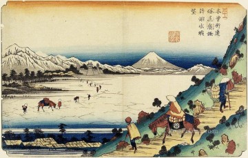 渓斎英泉 Painting - 塩尻峠から見た諏訪湖の眺め 1830年 渓斎英泉浮世絵